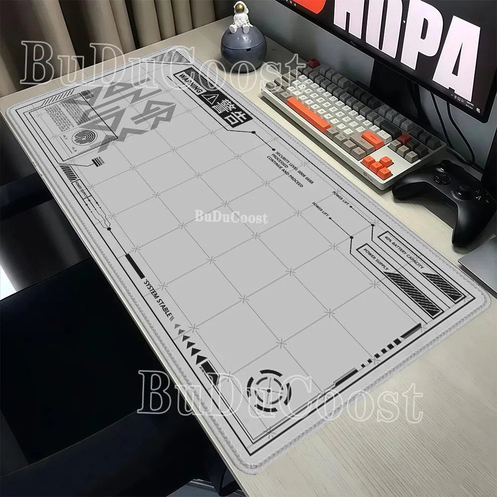 Large Mouse Pad Warning mechanical keyboard Game esports Keyboard Mousepad overlock Non-slip Base Game HD printing XXL Desk Mat