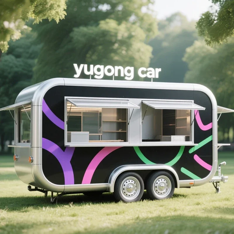 

Customized Food Cart Truck Hamburger Mobile Food Cart Caravan Barbecue Truck Fast Food Trailer Street Cart Restaurant for Canada