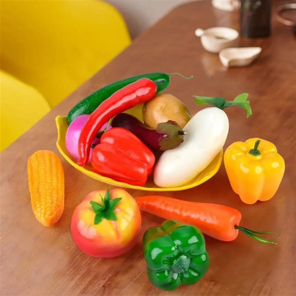12 unids/set regalo adorno de escritorio decoración del hogar manzana Artificial simulación frutas melocotón falso limón realista naranja