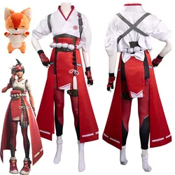 Overwatch 2 Cosplay Tops Set OW Kiriko Cosplay Costume Outfits Halloween Carnival Suit Plush Toys Role Play for Adult