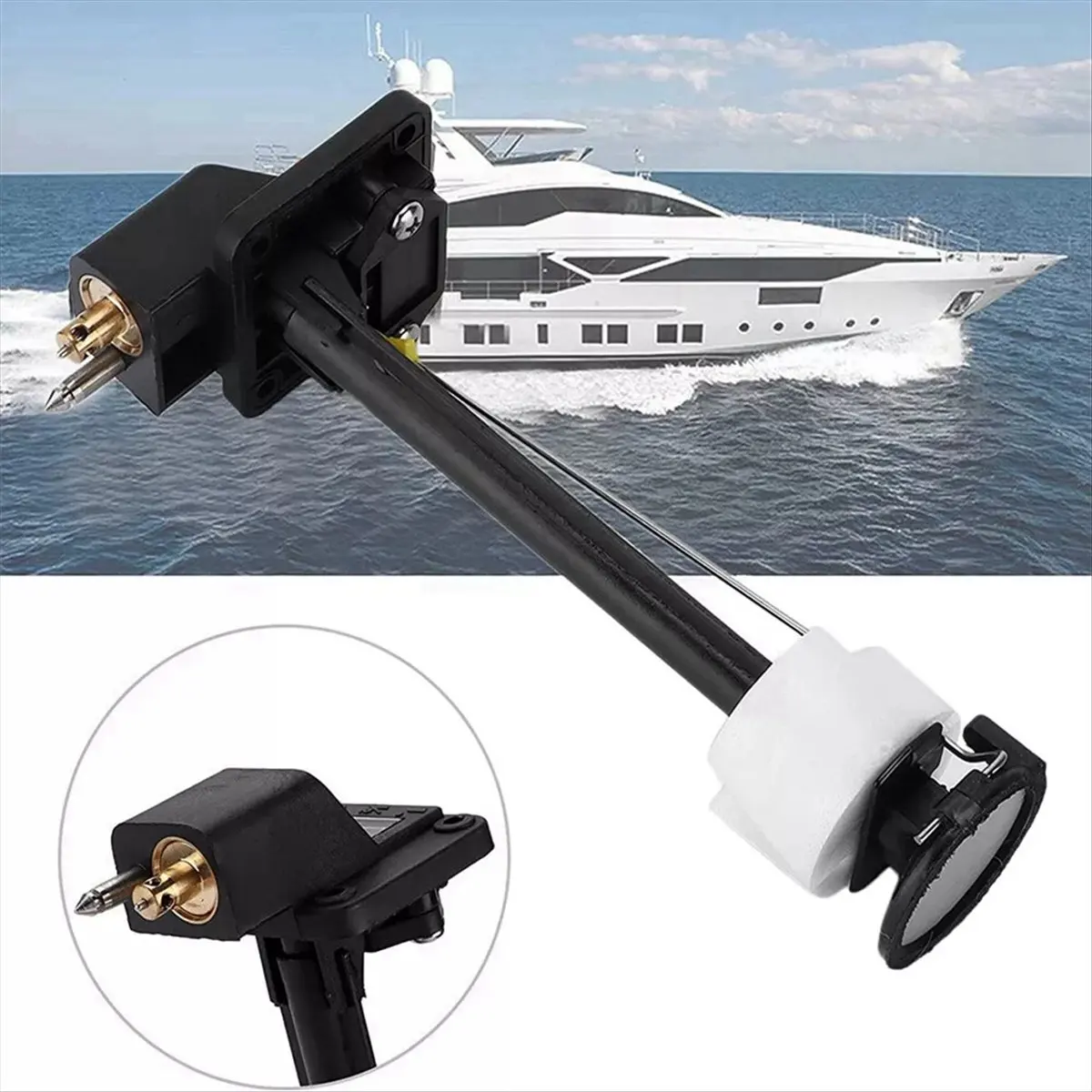 #51V (ABS+Metal)Boat Fuel Tank Gauge for Yamaha Outboard Motor External,Automotive Parts & Accessories