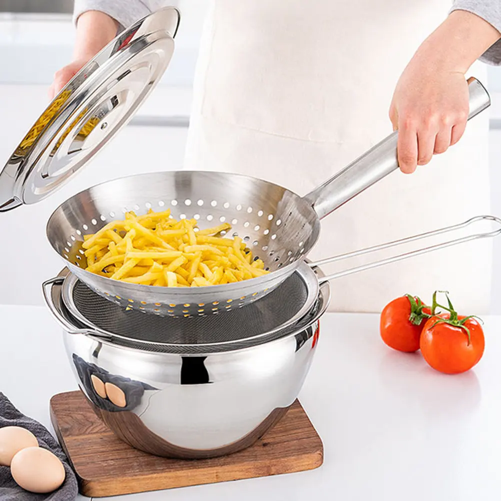 

Набор из 1 шт. многофункциональных кухонных инструментов: профессиональный сетчатый фильтр-ситечко для масла из нержавеющей стали, многоразовый, износостойкий