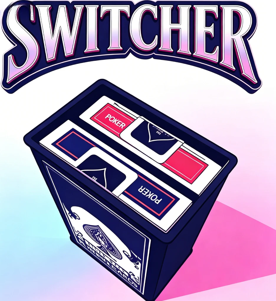 スイッチャー-マジックトリック-クローズアップ-ストリートイリュージョン-ギミック-メンタリズム-創造的なデッキホルダー-マギア小道具-交換用ポーカーカード-変更ツール