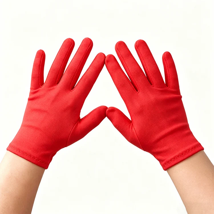Kurze Sommer-Bühnenhandschuhe für 4-8-Jährige in Bonbonfarben, Fünf-Finger-Elastikhandschuhe für Kleidungseтикette und Gymnastik – Detail 10