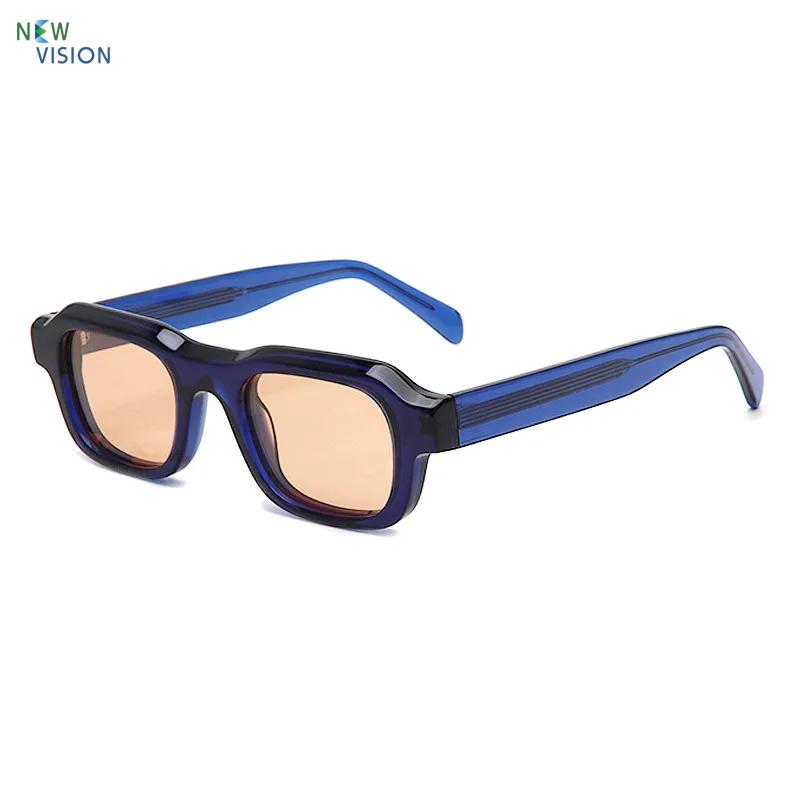 Retro Kwadratowe Okulary Przeciwsłoneczne Damskie z Małymi Oprawkami, Eleganckie, Modne, z Grubego Octanu 3D, Polaryzacyjne Okulary Przeciwsłoneczne dla Mężczyzn, Idealne do Sportów na Świeżym Powietrzu i Wędkowania