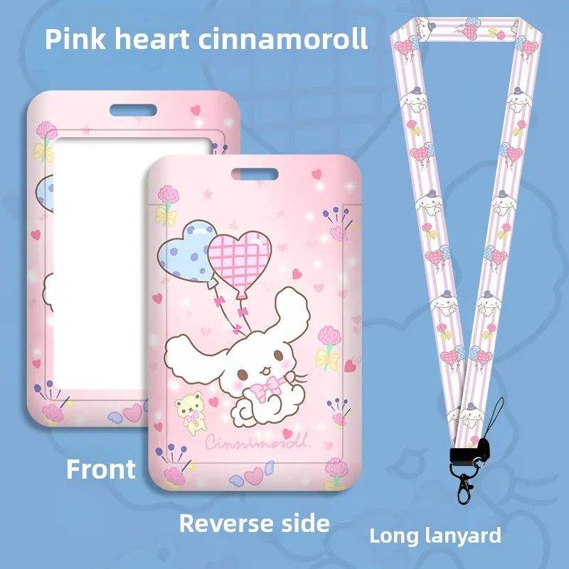 حامل بطاقة الحرم الجامعي للطلاب الكرتوني من سانريو سينامورول، حامل معرف الحبل، واقي بطاقة الوصول إلى مترو الأنفاق #6