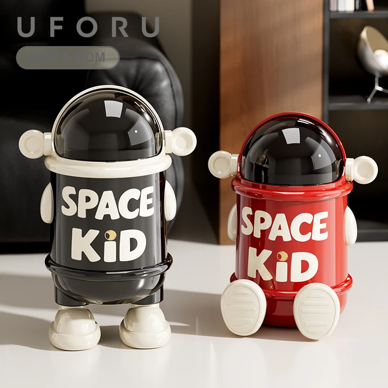 

Uforu New Household Light Luxury Trash Can with High Aesthetic Appeal for Kitchen, Bedroom, and Living Room, Personalized and Creative