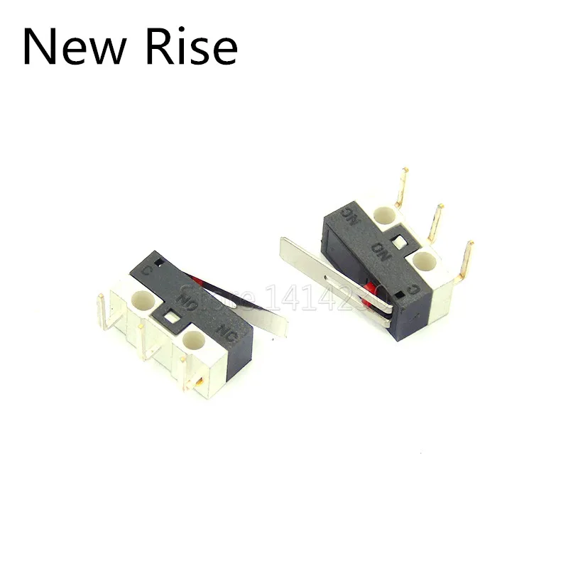 10Pcs 3Pins 90 Degree Curved Needle Left Curve Mouse Switch  Limit Switch Push Button Switch 1A 125V AC