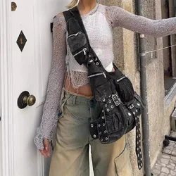 Duża miękka skórzane torby kurierskie dla kobiet o dużej pojemności torba Crossbody, dopasowana designerska torba na ramię w stylu Casual, damska torebki