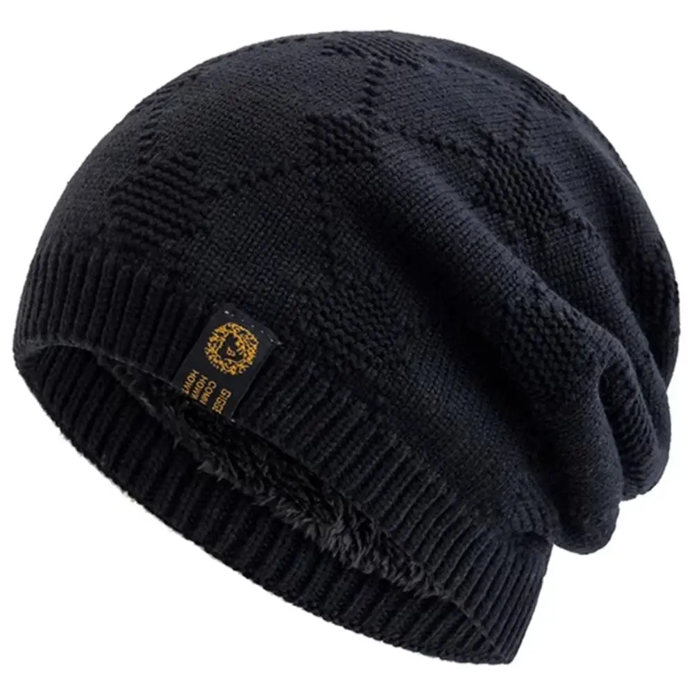 

New Style Thicken Winter Warm Wool Cap Windproof Beanie Hat Ear Protection Cold-proof Knitted Hat Outdoor