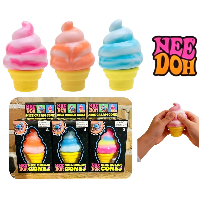 Neues Schylling Needoh Eiscreme-Sensorikspielzeug, Quetsch-Stressabbau-Blöcke, Stressreduktion, Puzzleslösen Emotionale Regulierung