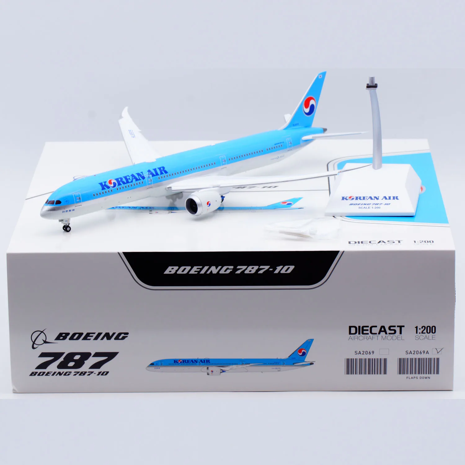 

SA2069A Коллекционный самолет из сплава в подарок JC Wings 1:200 Корейский воздушный «SkyTeam» Boeing B787-10 Литая под давлением модель самолета HL8515 с клапанами вниз