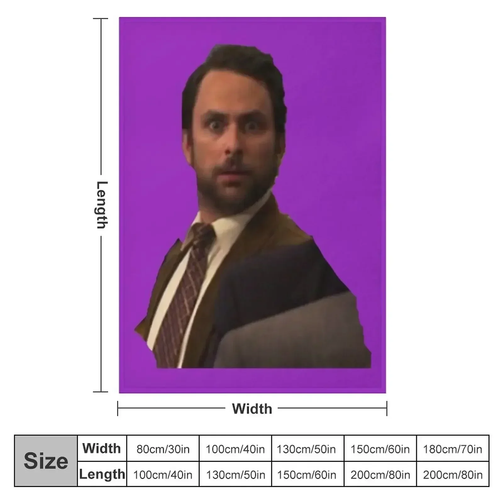 it's always sunny charlie Sticker Throw Blanket Bed covers cosplay anime Cute Custom Polar sofa bed Blankets