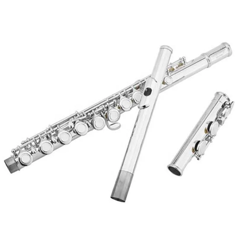 Custom Nickel Silver Portable Woodwind Flute Musical Instrument for Beginner Student Home Practice Band Rehearsal Performance