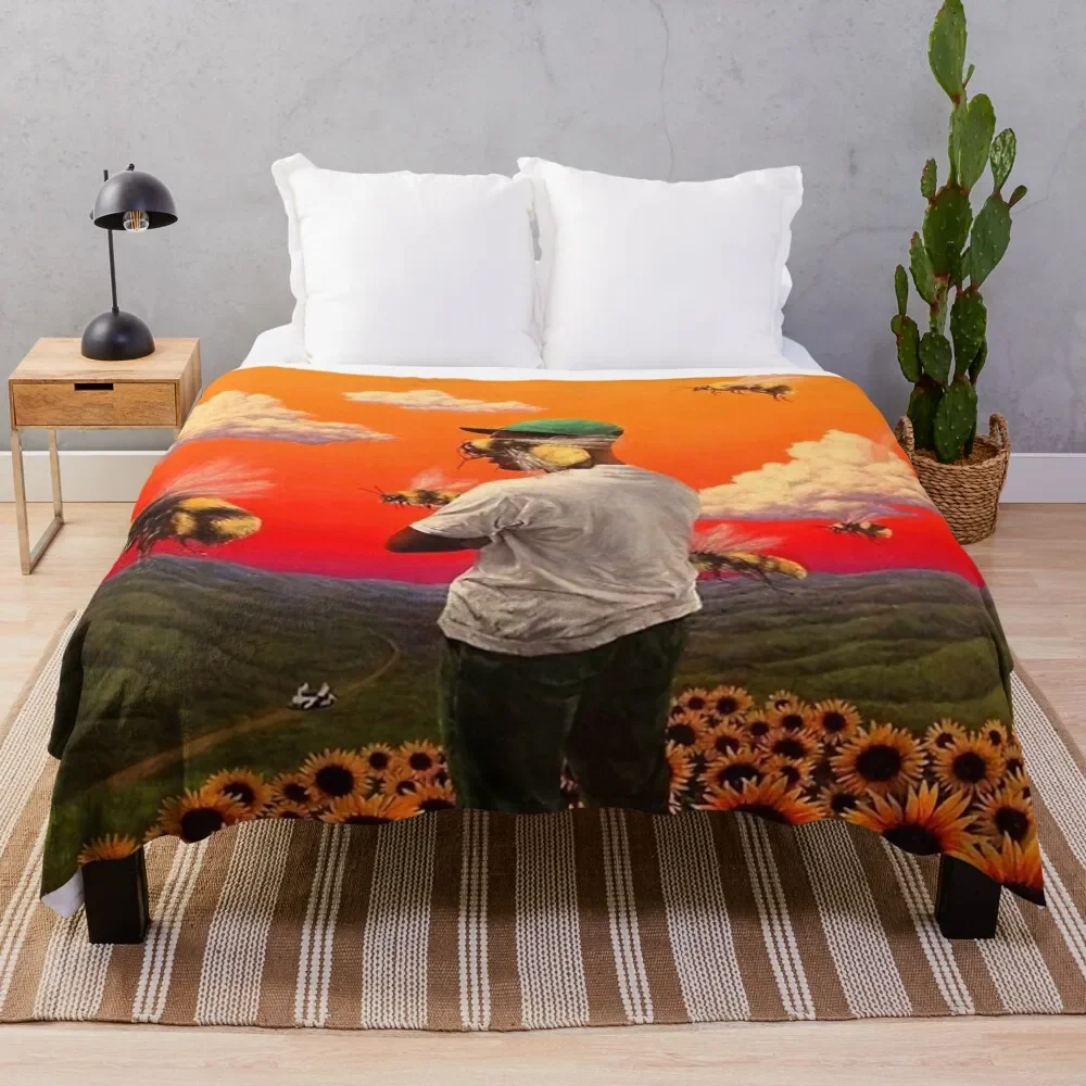 

Tyler The Creater Flower Boy Potrait Throw Blanket sofa bed Stuffeds Giant Sofa Custom Blankets