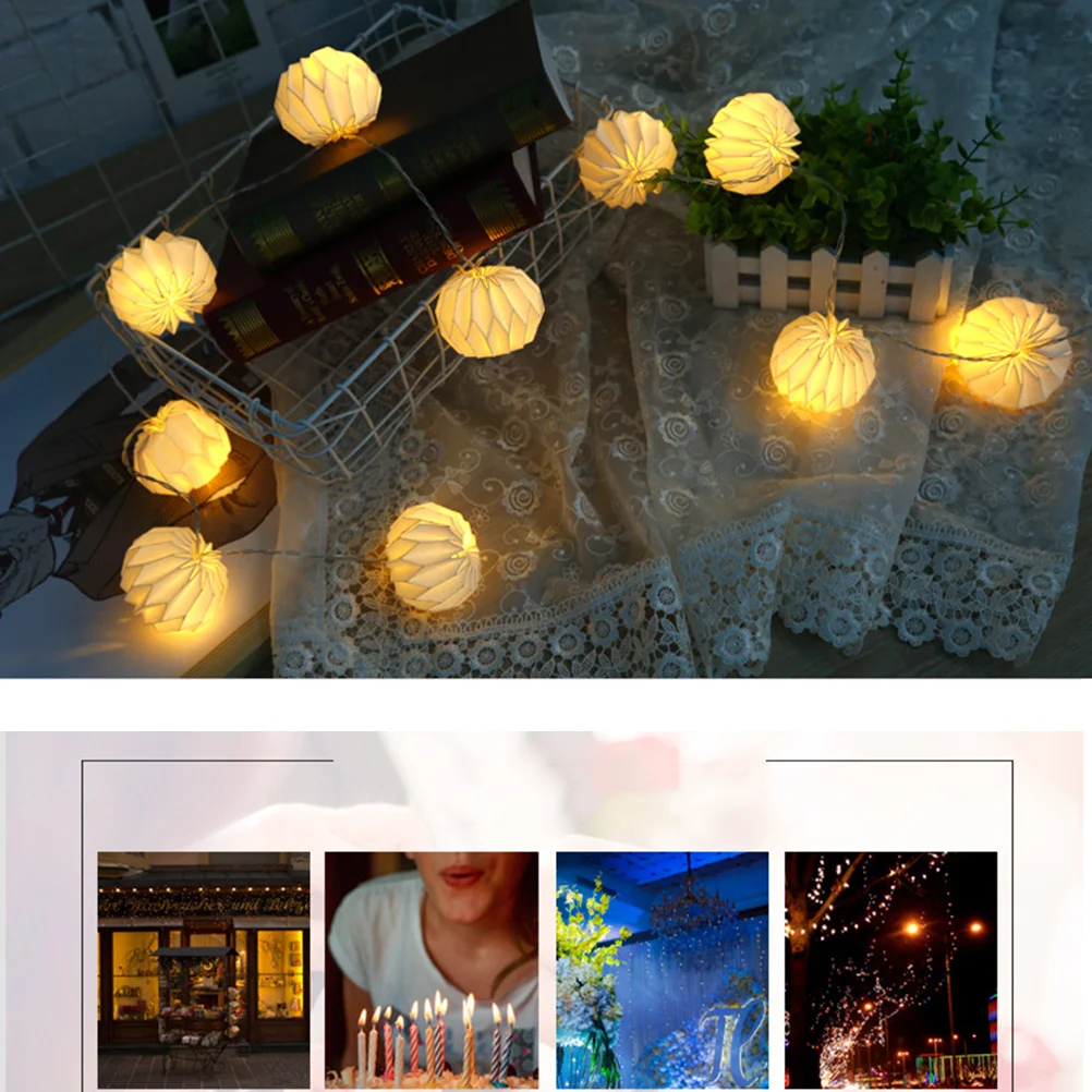 

1.5m Powered LED Pumpkin Shape String Lights Eco-Friendly Safe Use for Parties Bedroom Night Scenes No Included
