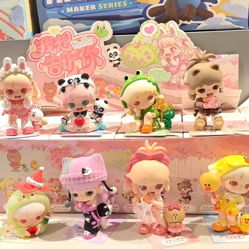 

Authentic YouBu I Want To Tell You Series Blind Box Cute Girl Figurines Desktop Decorations Surprise collection birthday Gifts