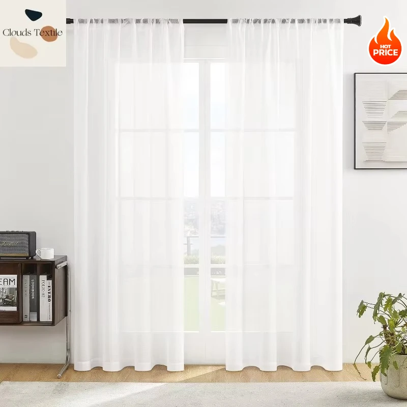 

Custom Size Finished White Curtains Dolly White Tulle Curtains for Living Dining Room Bedroom Tulle Curtains Kitchen Tulle