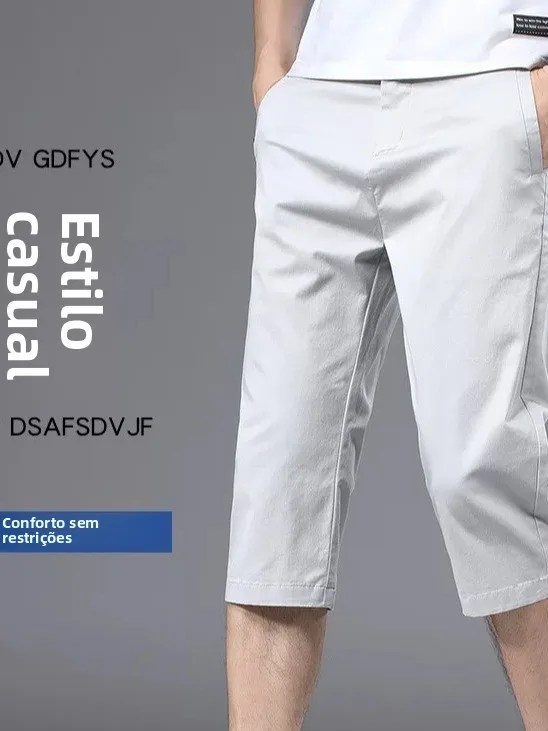 pantaloncini-casual-da-uomo-7-8-estivi-sottili-dritti-sciolti-al-ginocchio-elastici-sportivi-a-vita-media-per-golf-in-materiale-non-felpato