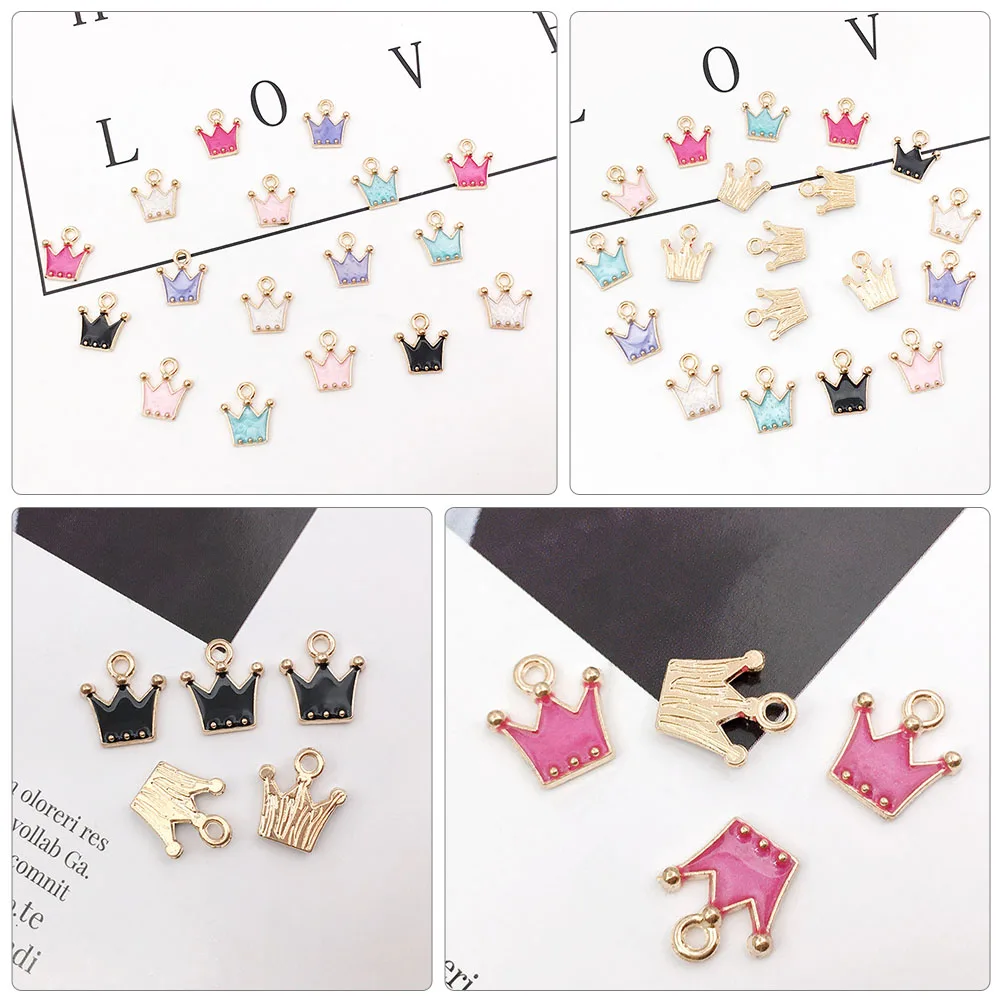 

60pcs diy Jewelry Accessories Alloy Pendant Earrings Drip Oil Necklace Bracelet Decor Party Supplies Gift For Friends