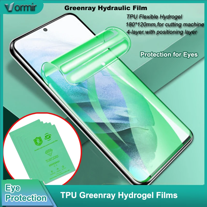 Vormir Greenray Hydrogel Screen Protectors for Cell Phone Eye Protection Anti Blue Light Front Film for SS 890C Cutting Machine