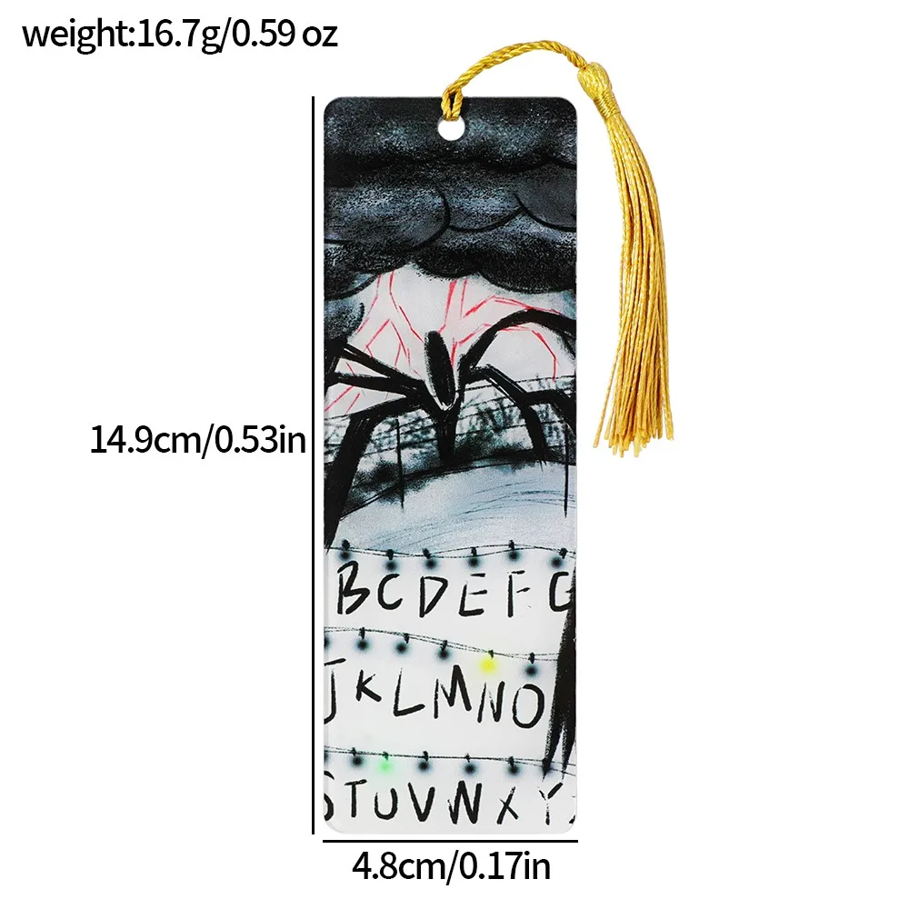 Hot Creative Acrylic Bookmark withTassel Horror Movie Themed Bookmark for Bookworm Student Stationery Teacher Office Supplies - view 6
