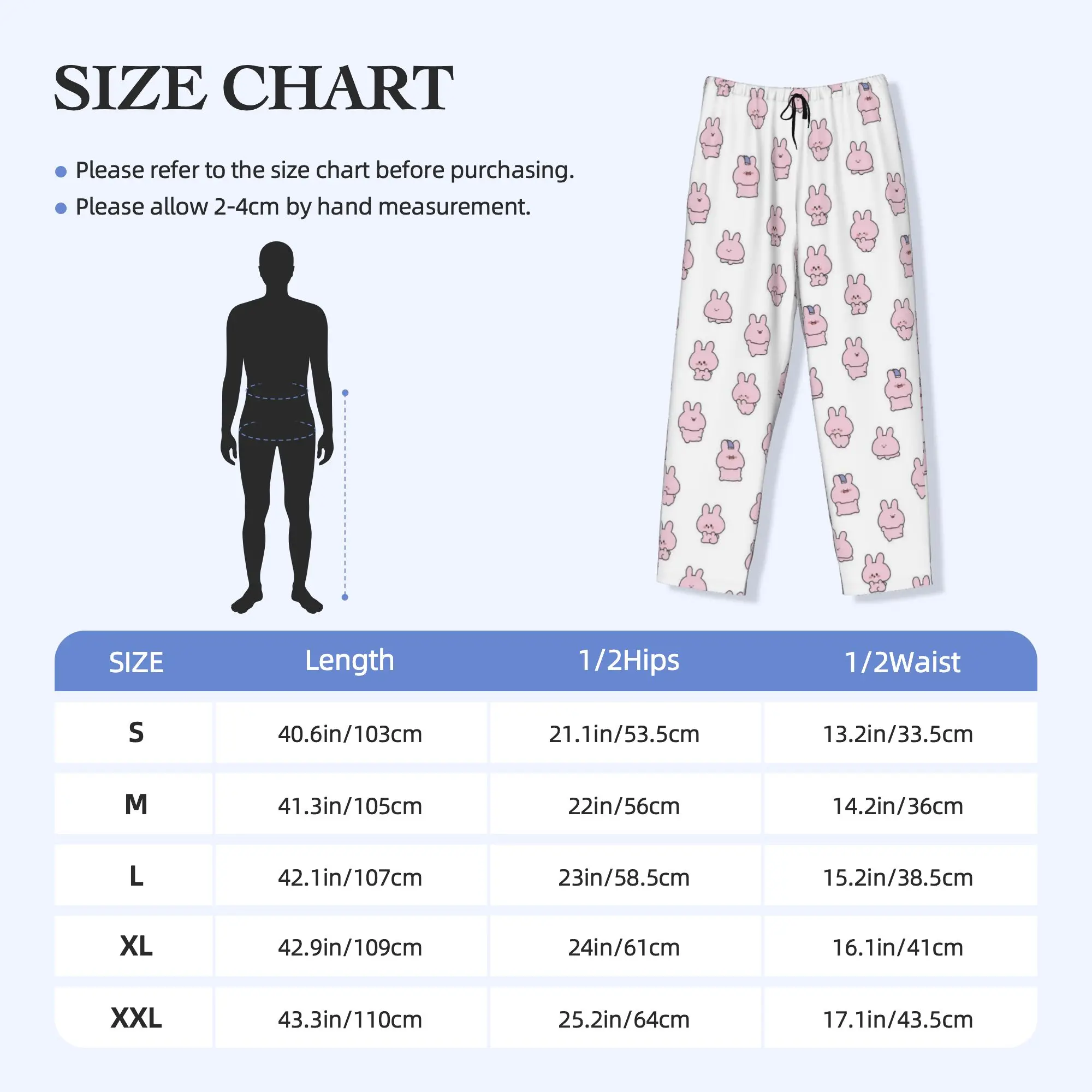 Custom Cartoon A-Asamimichans   Pajama Pants Sleepwear for Men Elastic Waistband  Sleep Lounge Bottoms with Pockets view 5