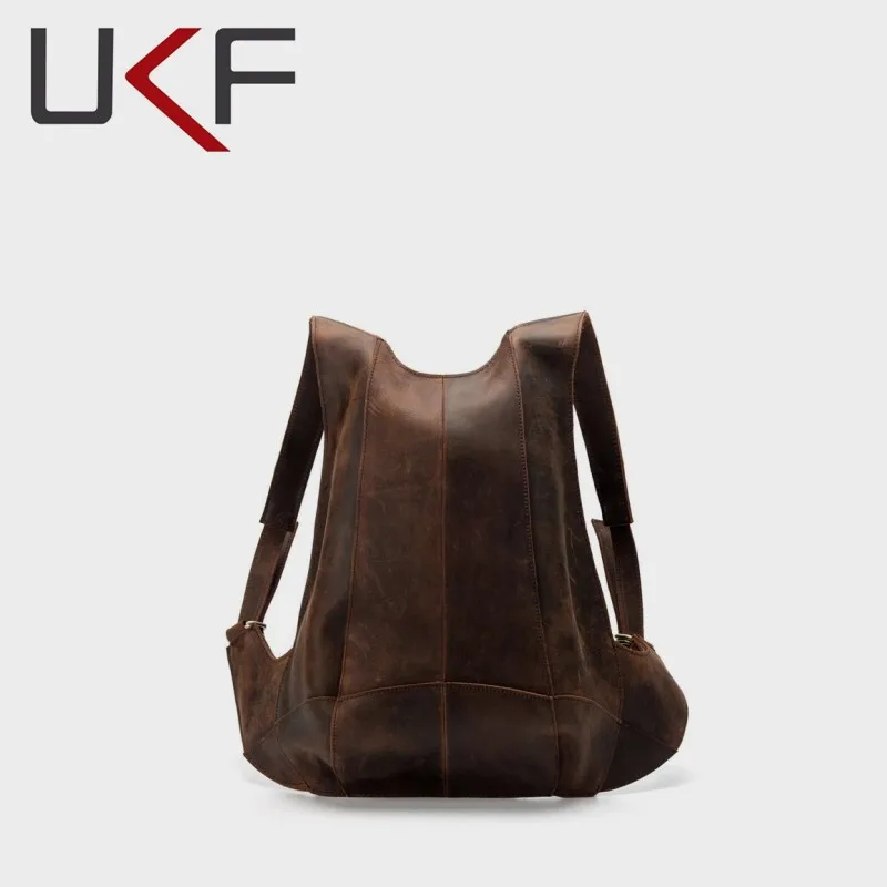 

UKF Casual Leather Backpack Women Bags Travel Anti Theft Backpack Shoulder Bag Leather School Bagpack Men College Back Bag Bolso