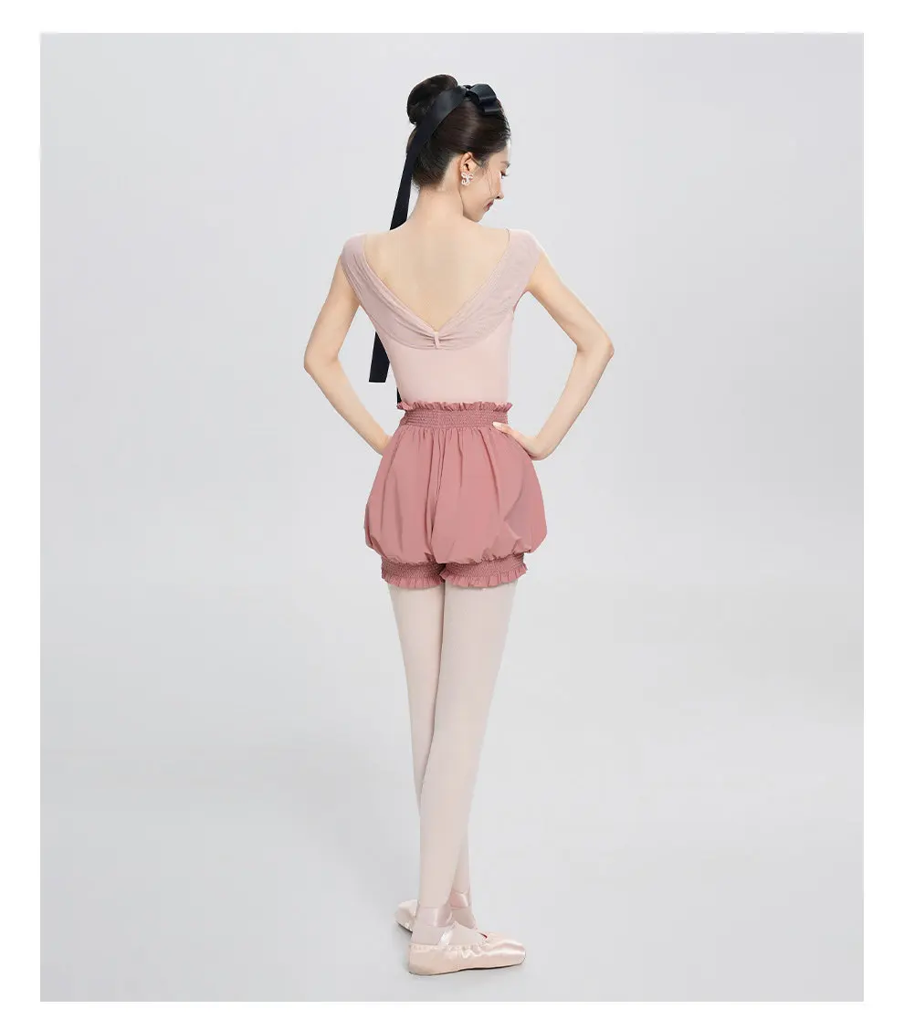 Ballett-Shorts für Damen, Pumphose, Blasenhose, hohe Taille, kurze Tanzhose für Erwachsene – Detail 14