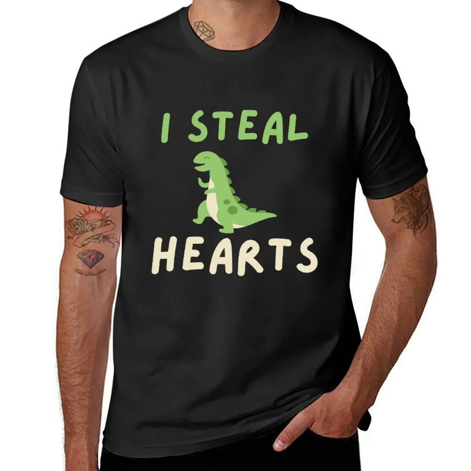 

Kids I Steal Hearts Dinosaur Valentines Day For Baby Boys Toddler T-Shirt cute clothes boys whites t shirts for men cotton