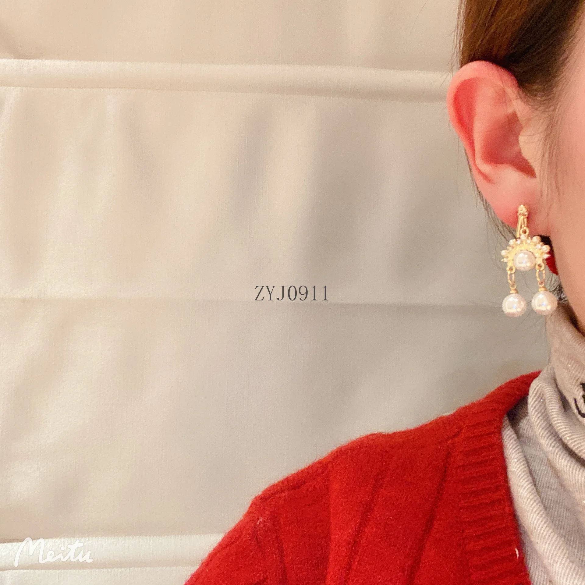 Boucles d'oreilles d'opéra de Pékin en argent S925 pour femmes, goujon vintage, mode chinoise, perle ethnique, bijoux de luxe