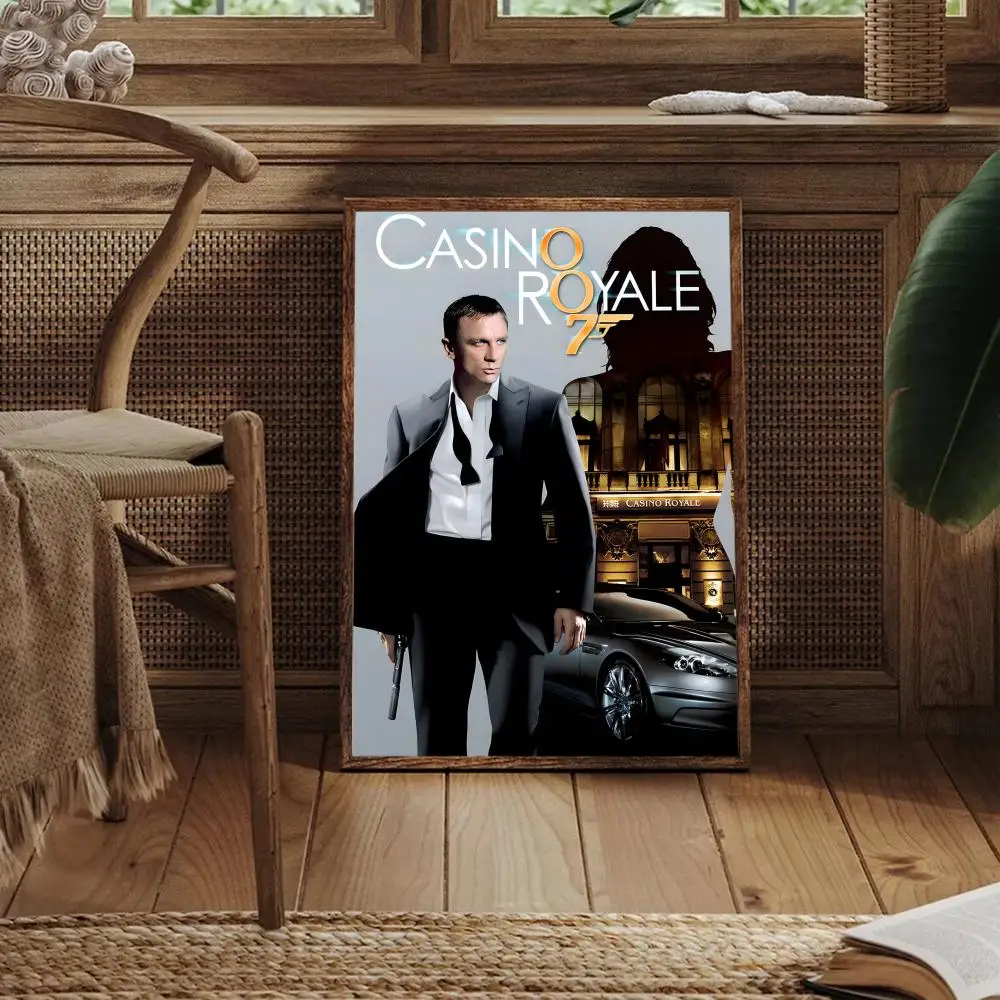 Casino Royale 2006 film schilderij kalligrafie canvas poster kunst aan de muur esthetische woondecoratie voor woonkamer