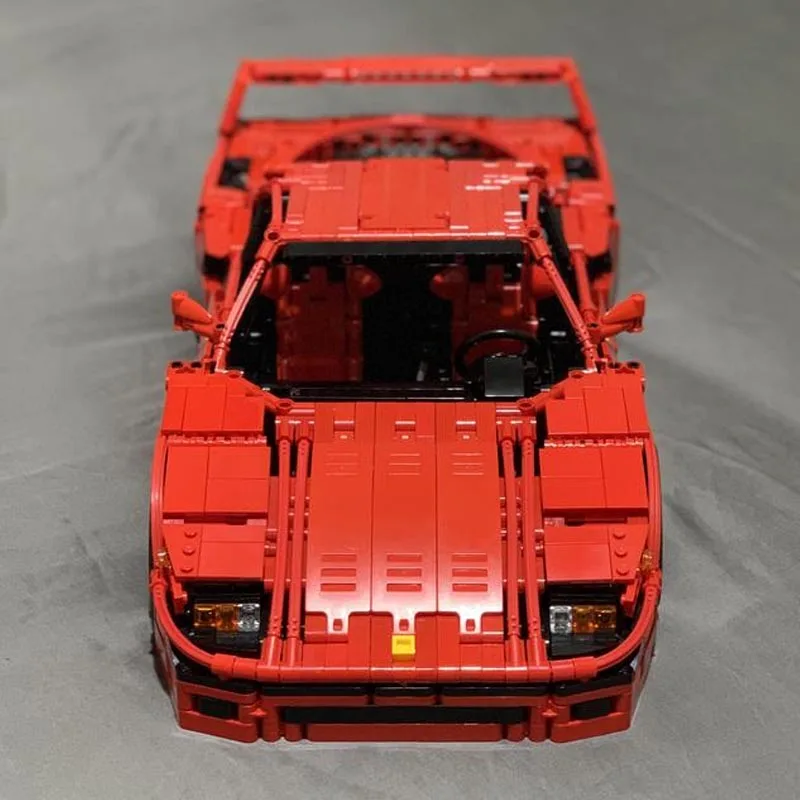 New MOC-98701 F40 1:10 All Editions Supercar Racing Car Fit 42125 Building Blocks Kid Educational Toy Boy's DIY Birthdays Gifts