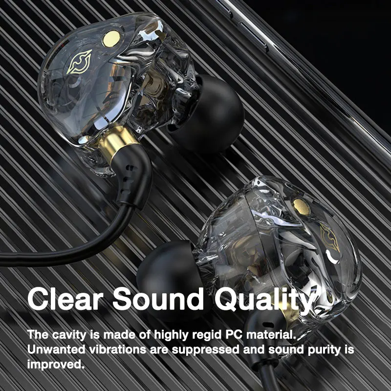 EARDECO Wired Headphones 3.5mm Wire Headphone Headset with Mic Earphone Noise Canceling Sport Earhook Bass Stereo Earbuds