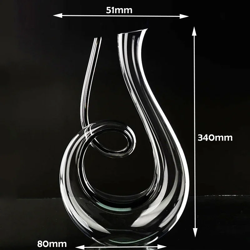 Decanter 1500ML Crystal High Grade Swan Spiral Wine Decanter Creative Wine Separator Champagne Wine Bottle For Family Bar