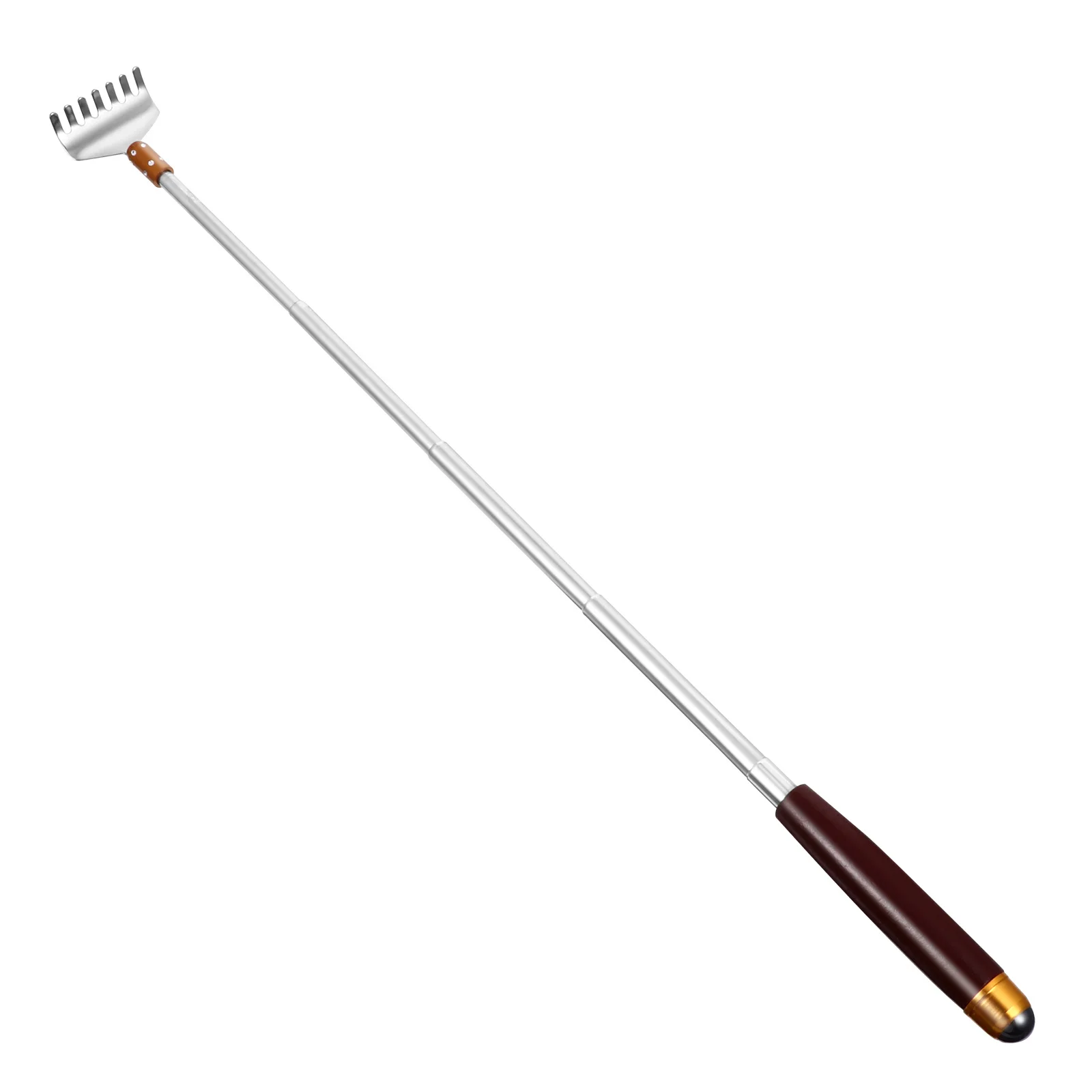 

Telescopic Back Scratcher Durable Wooden Handle Extended Reach Itch Relief Massage Tool Stainless Steel Retractable