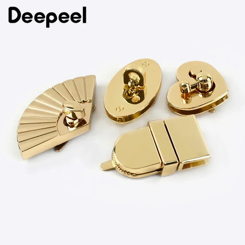 2Pcs Metal Turn Twist Lock Buckle Purse Spring Latch for Bags DIY Handbag Locks Clasp Bag Closure Sewing Hardware Accessories