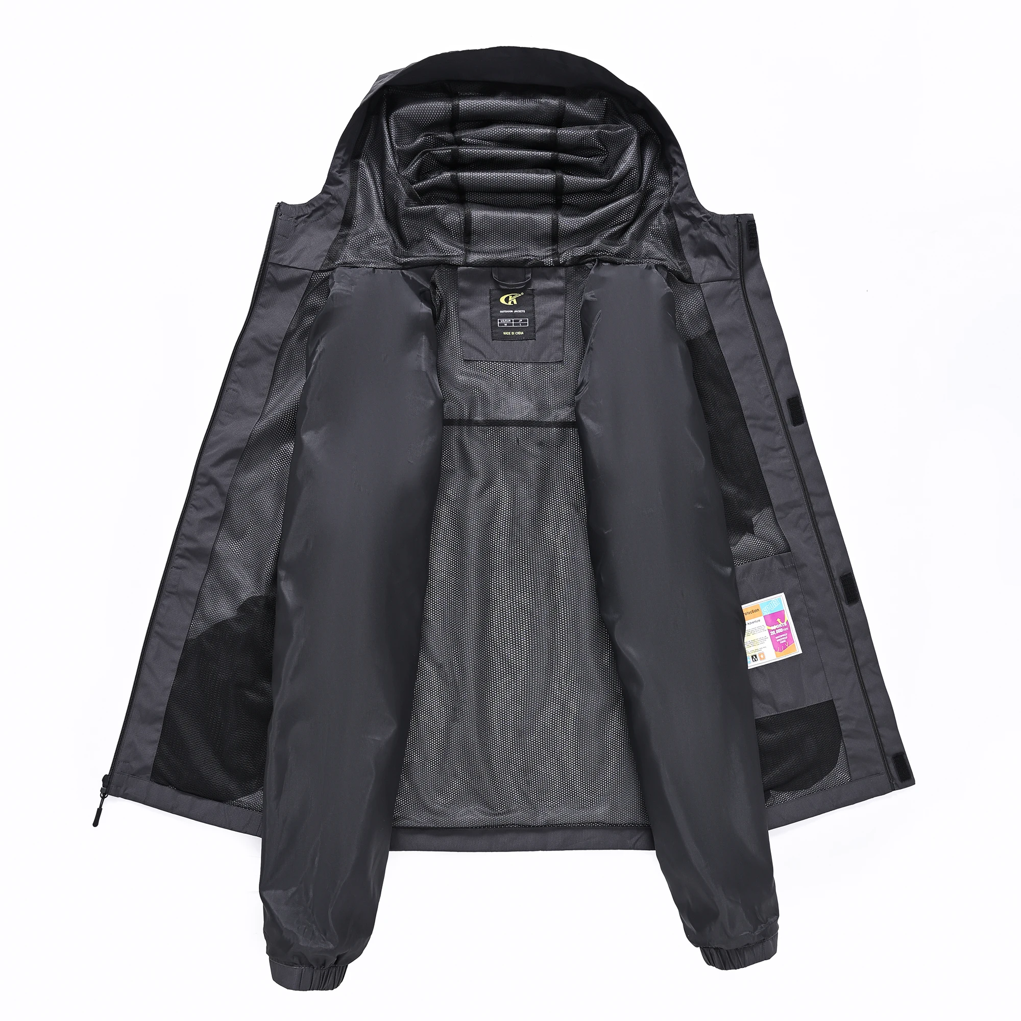 Sommerliche, wasserdichte Regenjacke für Herren, leichte, dünne Regenjacke mit Innentasche, ideal zum Campen, Wandern, Radfahren und Angeln. – Detail 40
