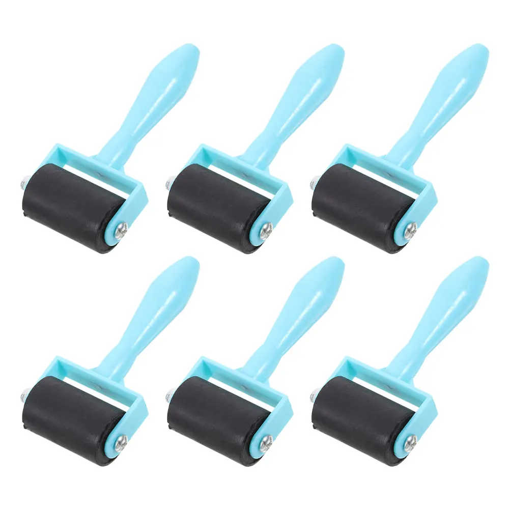 

6 Pcs Printing Ink Roller Tool Printmaking Brayers for Gel Electric Film Laminate Hand Glue Woodworking Tools