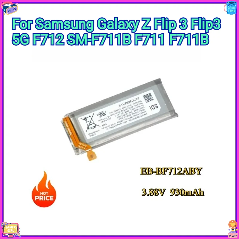 

New EB-BF712ABY EB-BF711ABY Battery For Samsung Galaxy Z Flip 3 Flip3 5GF712 SM-F711B F711 F711B