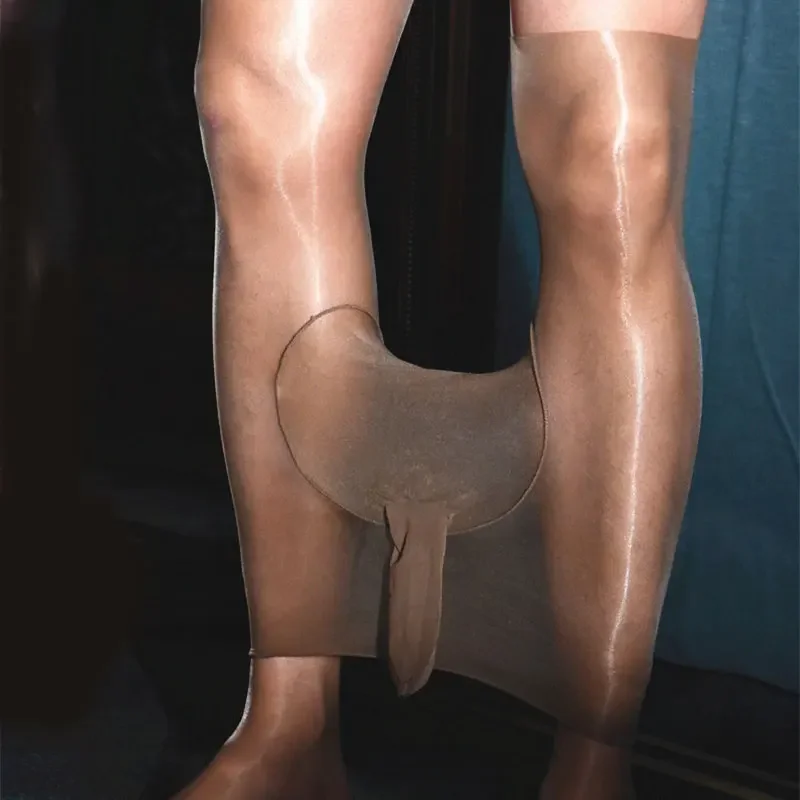 

Sexy Men 1D T Crotch COCKring Stockings Pantyhose Oil Gloosy Shiny U Convex Pouch Sexy Tight Gay Wear Pantyhose Plus Size F17