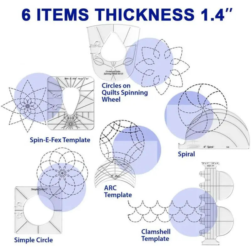 Sewing Ruler Multifunction Embroidery Quilting Darning Foot Beginner Quilting Template Patchwork Acrylic Sewing Tool