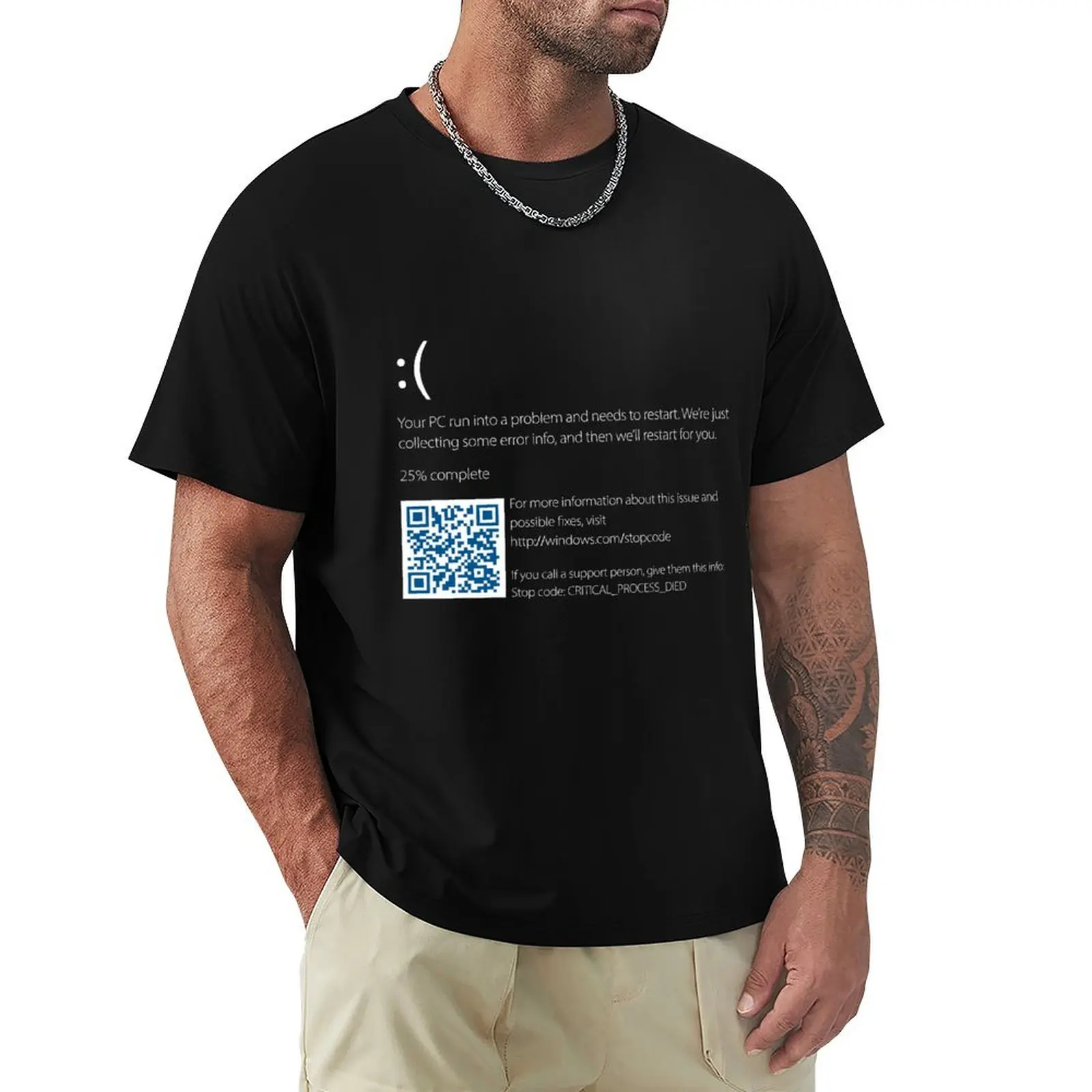 Rick Roll Blue Screen of Death Windows 10 T-Shirt Plus Size All Match Tee Shirt
