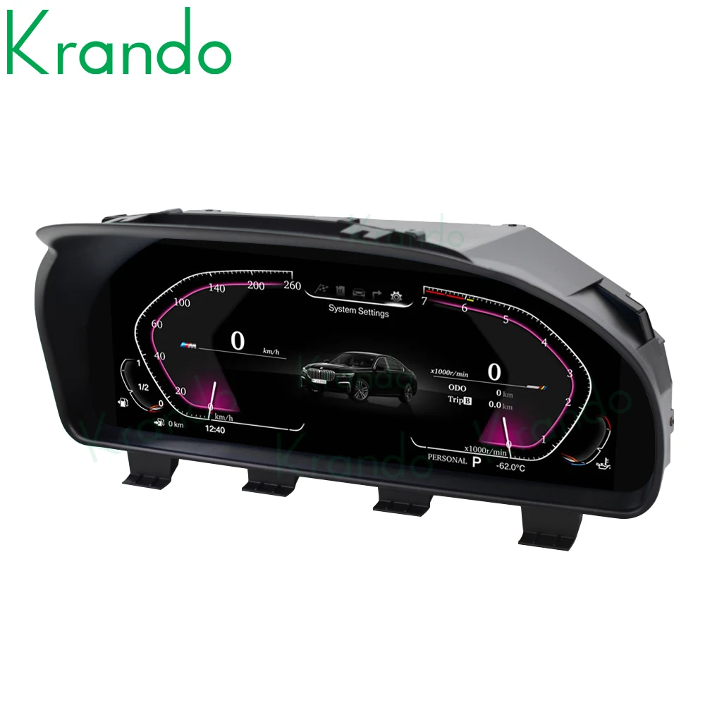 Krando Linux Digital Instrument Cluster For 5 Series F10 F11 F18 2009 - 2019 Dashboard Panel LCD Speedmeter Screen Cockpits