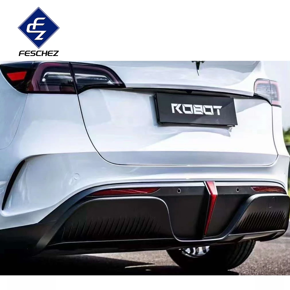 Robot Style Carbon Fiber Body Kit For Teslas Model Y Front Bumper Rear Bumper Engine Hood Spoiler Fender Rear Diffuser