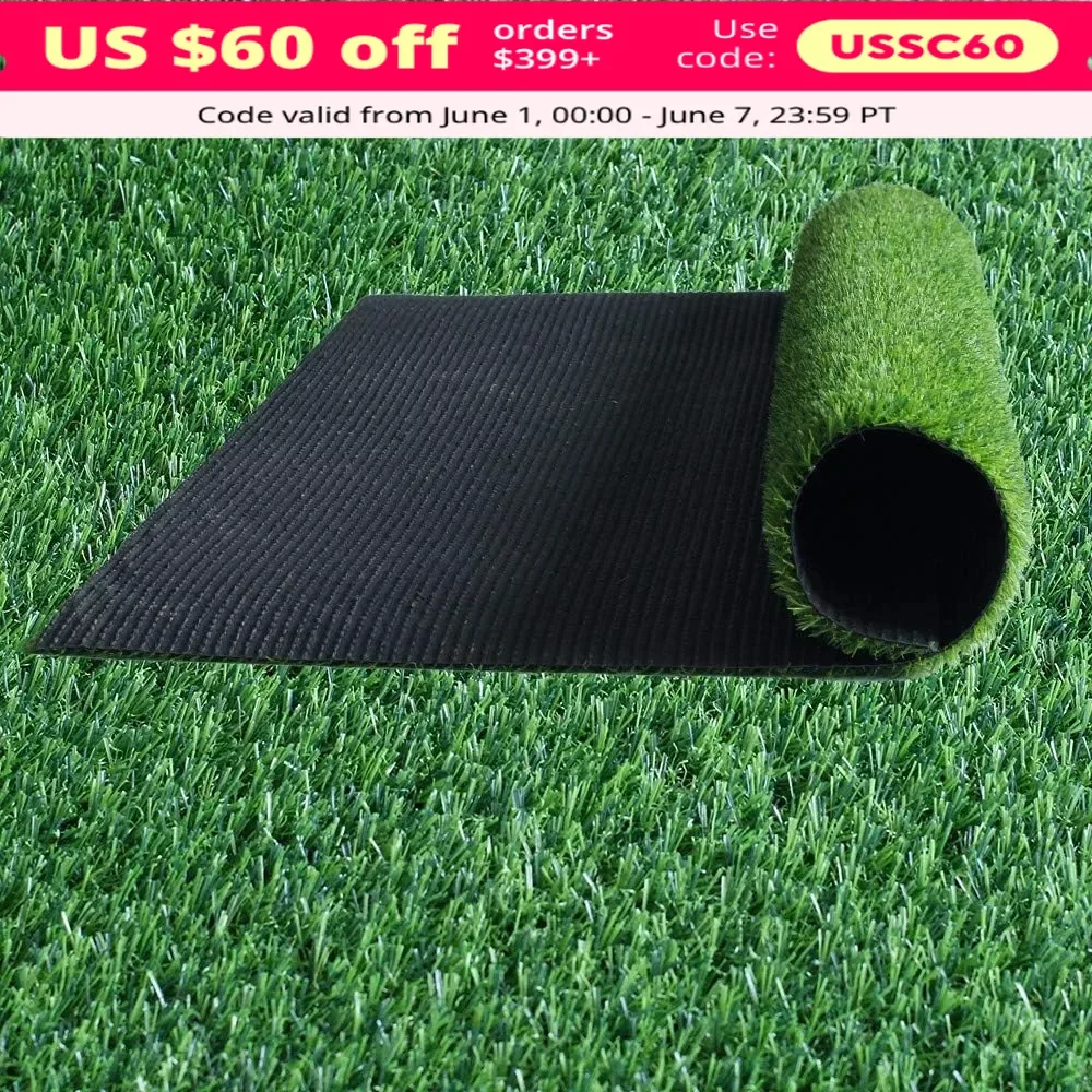 

Artificial Grass Turf Lawn-8 x 12 Feet, 0.7" Indoor Outdoor Garden Lawn Landscape Synthetic Grass Mat Fake Grass Rug