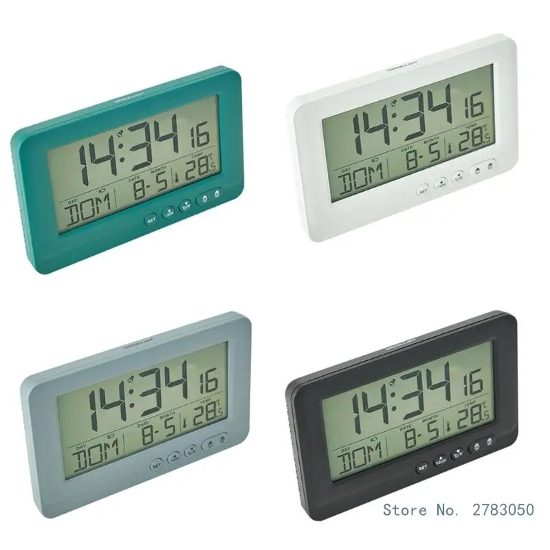 Modern Digital Table Clock Digital Clock with Temperature Reading, Date Week Alarm Display Function Desktop Clock