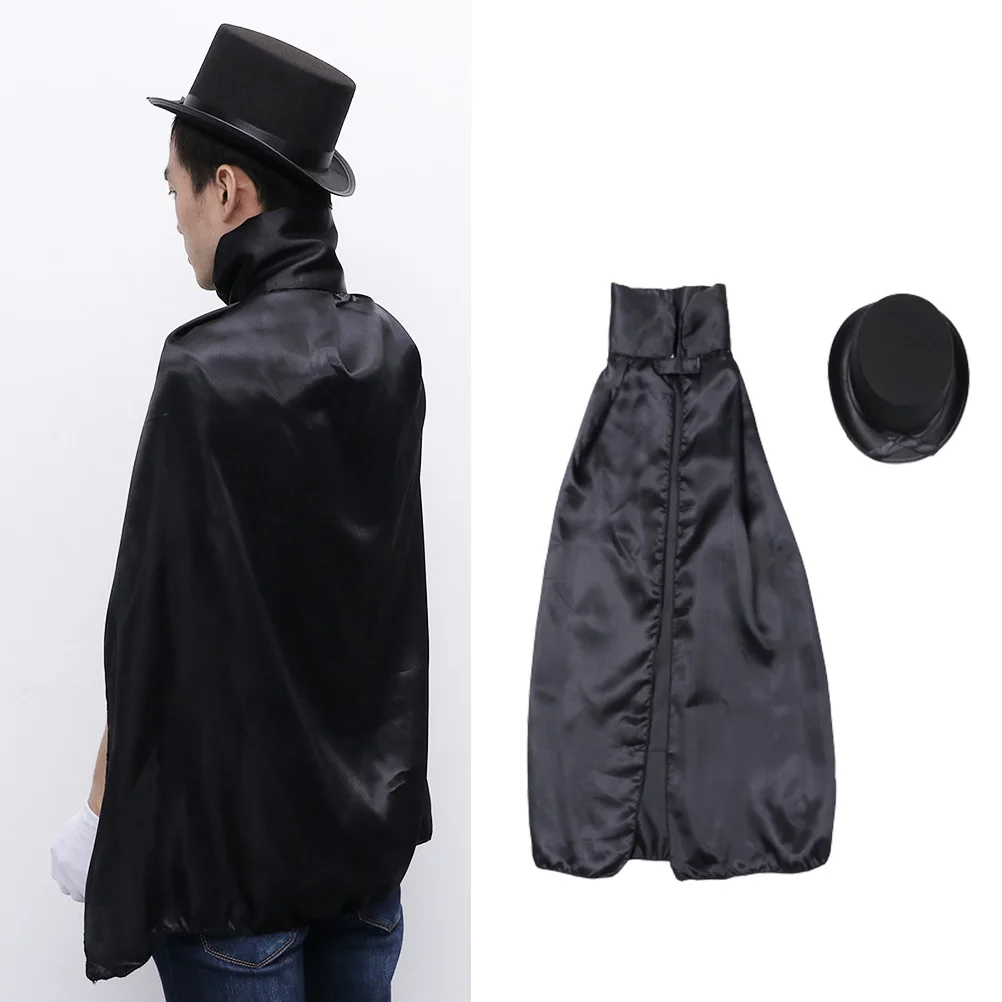 

2 Pcs Cloak Set Theme Party Favor Boys Girls Magician Universal Role Play Costume Outfit Pretend Everyday Dress up Kids