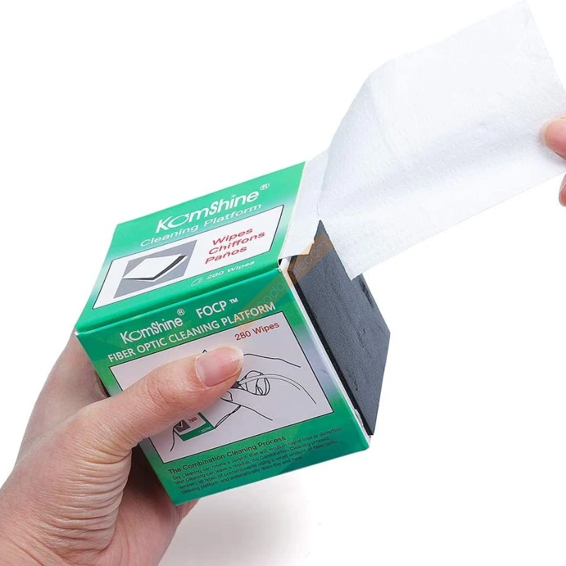 280pcs/box  wipes Optical fiber cleaning wipes suit Fiber Cleaning Tool Dustfree Paper Fiber Optic Lint-Free