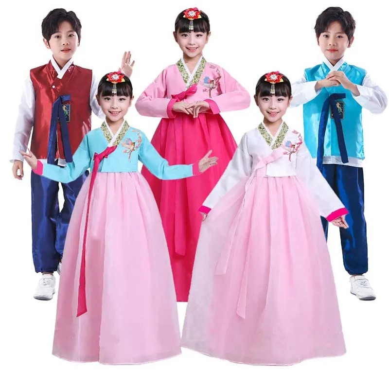 

Traditional Korean Clothing Hanbok Costumes Adult Unisex Girls Boys Cultural Festival Party Hanbok Dress for Kids Movie Costume